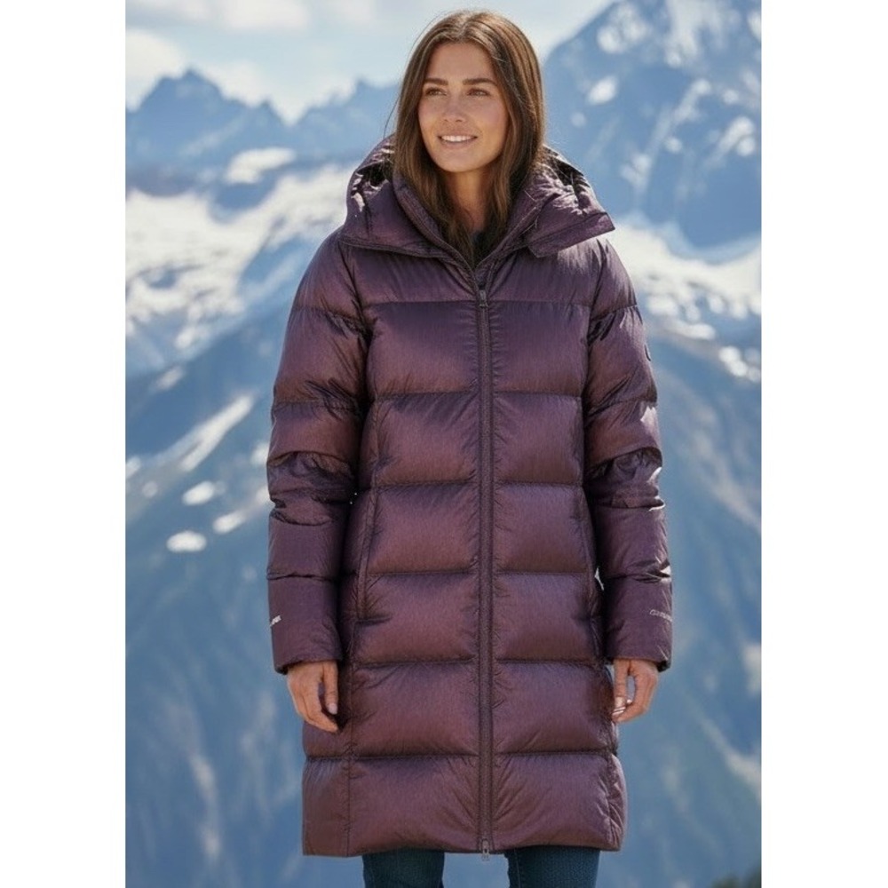 Eddie Bauer Luna Peak Purple EB550 Down Puffer Parka Coat w/Hood Women's XXL 2XL